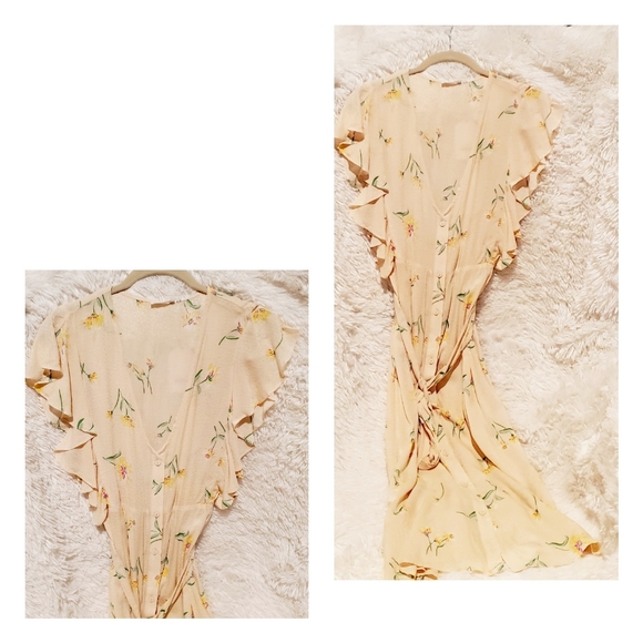 BOHO YELLOW FLORAL DRESS - Picture 9 of 9